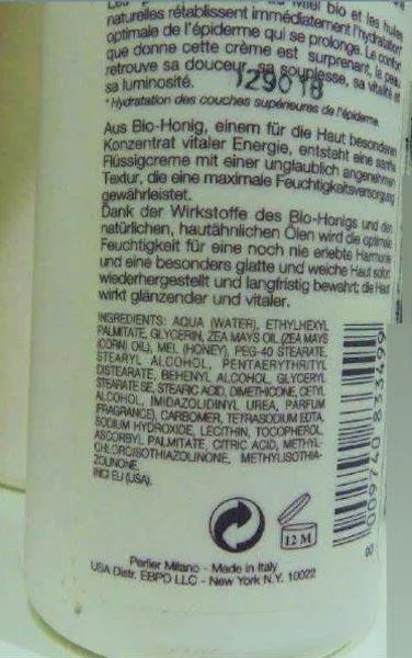 Prodotti per la cura della pelle «Body Honey Miel - Fluid Cream Moisturizing» — foto 2 dell'alert A12/1547/17