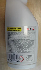 PULITORE DI RUOTE IN LEGA «Bokër ALLOY WHEEL CLEANER» — foto 3 dell'alert A12/00981/21