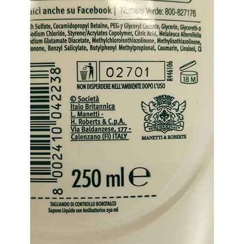 Sapone liquido «Borotalco» — foto 3 dell'alert SR/00071/25