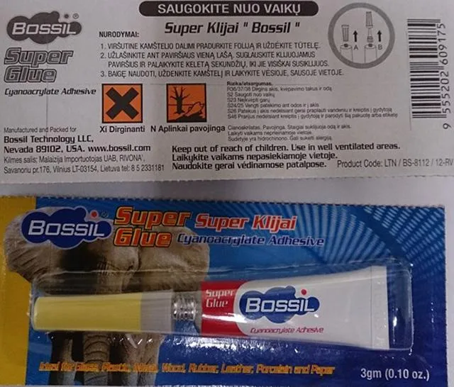 Colla «BOSSIL SUPER GLUE» — foto 2 dell'alert A11/0001/14