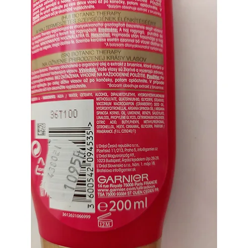 Balsamo per capelli «Botanic Therapy» — foto 2 dell'alert SR/03968/25