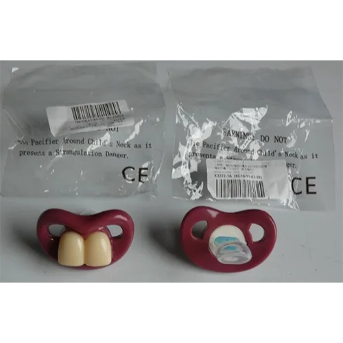Succhietto «Bouche de bébé drôle de sucette virtuelle dents enfants pacifer outils d’alimFU»