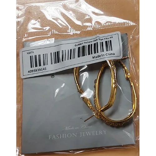Orecchini «Boucle d'oreilles en alliage de zinc avec 3 couches de strass» — foto 1 dell'alert A12/02553/24