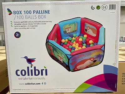 Piscina giocattolo «BOX 100 Palline» (Colibrì)