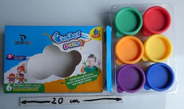 Vernice per dita «Boyix Finger Paint 6 colors»