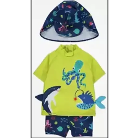 Set di abbigliamento per bambini «Boys Octopus Rash Vest &amp; Short Set» (George)