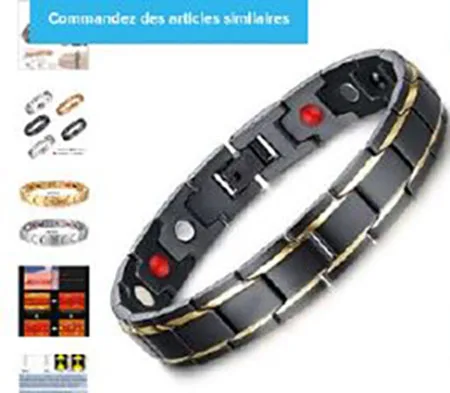 Braccialetto «Bracelet Aimant en acier inoxydable Healthy Magnet Bracelet pour hommes Bijoux Énergie M…» — foto 1 dell'alert A12/01690/21