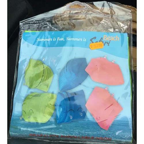 Braccialetti gonfiabili «Brazalete enrollable neón. Roll-up neon armbands» (Safari Beach)
