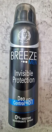 Spruzzo di deodorante «Breeze men - Invisible Protection» — foto 1 dell'alert A12/01436/23