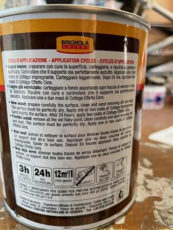 Vernice «BRIGNOLA IMPREGNANTE EFFETTO CERA» — foto 3 dell'alert A12/03109/23