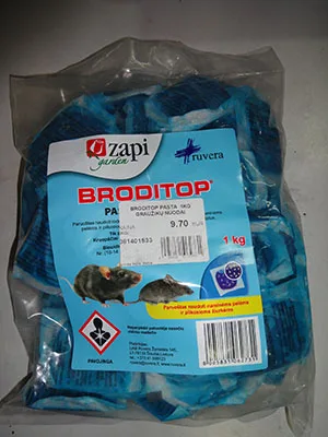 Rodenticidio «BRODITOP PASTA PAKELIAIS» — foto 1 dell'alert A12/02031/23