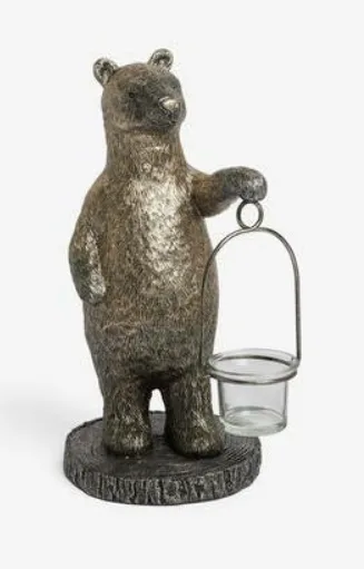 Portacandele Tealight «Bronze Bear Lantern» (Next)