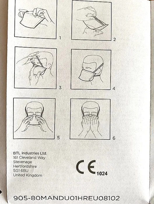 Maschera filtro particella «BTL Respirator FLAT-FIT Healthcare Respirator BTL» — foto 4 dell'alert A12/00431/21