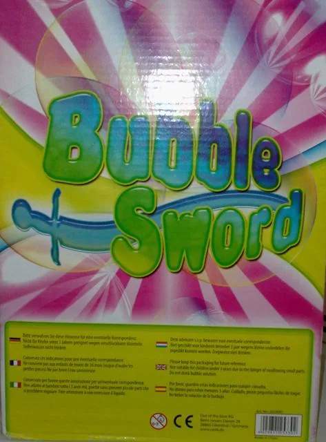 Set di bolle di sapone «Bubble Sword» — foto 2 dell'alert A12/0006/13