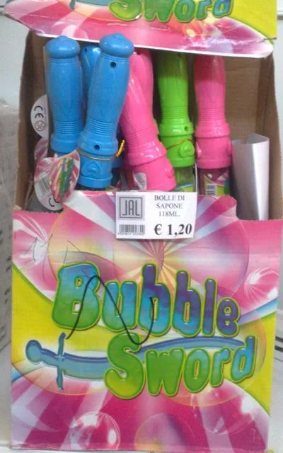 Set di bolle di sapone «Bubble Sword» — foto 3 dell'alert A12/0006/13