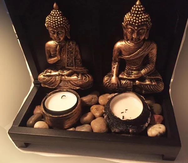 Portacandele luce del tè «Buddha candle holder» (Faideco Arts &amp; Crafts)