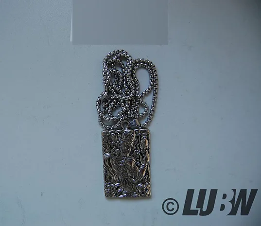 Collana con ciondolo «Buddha Halskette für Männer, Punk Rock Warrior Hundemarke Anhänger Halskette mit 25,6" K…» — foto 2 dell'alert INFO/00072/22