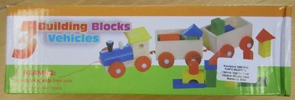 Giocattolo di legno «Building Blocks Vehicles» (Wood Toys)