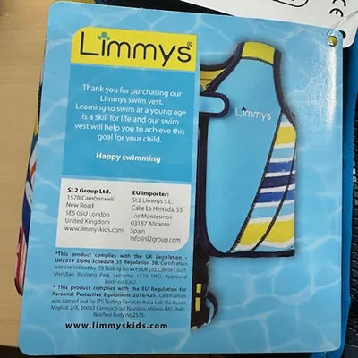 Gilet da bagno «Buoyant aids for swimming instruction» — foto 3 dell'alert A12/03693/24