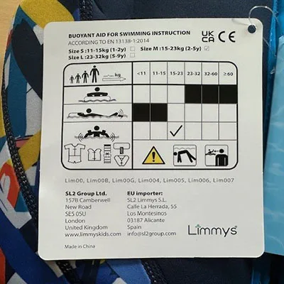 Gilet da bagno «Buoyant aids for swimming instruction» — foto 4 dell'alert A12/03693/24