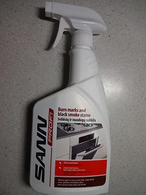 Più pulito «Burn marks and black smoke stains cleaner» (SANN PROFI)