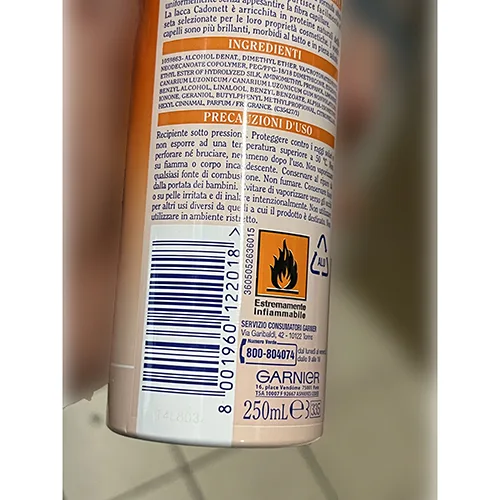 Lacca per capelli «Cadonett» — foto 3 dell'alert A12/01249/24