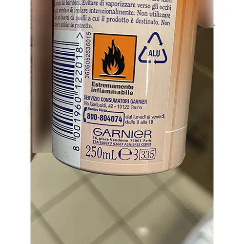 Lacca per capelli «Cadonett» — foto 4 dell'alert A12/01249/24