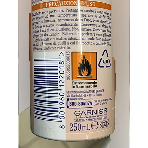 Lacca per capelli «Cadonett» — foto 5 dell'alert A12/01249/24