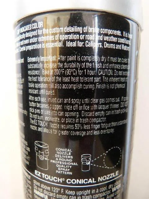 Vernice spray pinza freno «Caliper paint» — foto 1 dell'alert A12/0382/14