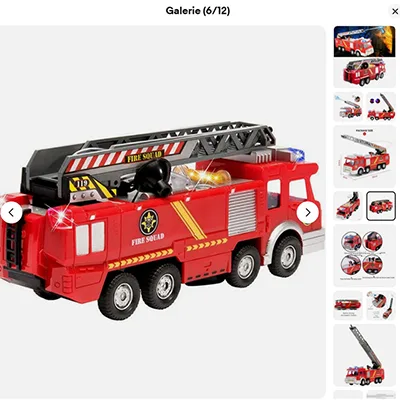 Auto giocattolo «Camion de pompiers avec échelle pompier, grand modèle, jouet, camion d'arrosage» — foto 4 dell'alert SR/00251/26
