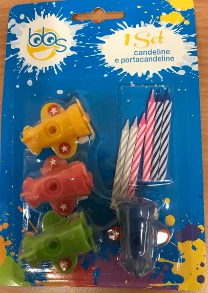 Set di candele di compleanno «Candeline portacandeline» (BBS)