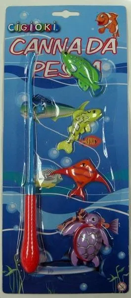 Giocattolo magnetico da pesca «CANNA DA PESCA» (Cigioki)