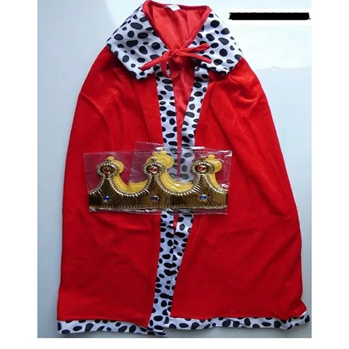 Costume da fancy-dress «Cape de costume de Noël d'Halloween avec couronne, taille S/L King Prince Pro Game Party…»