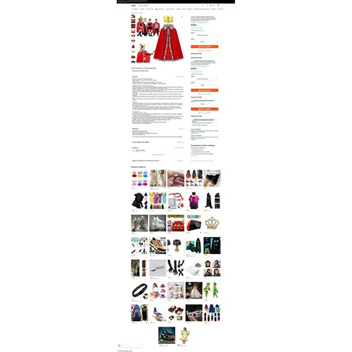 Costume da fancy-dress «Cape de costume de Noël d'Halloween avec couronne, taille S/L King Prince Pro Game Party…» — foto 2 dell'alert SR/03971/25