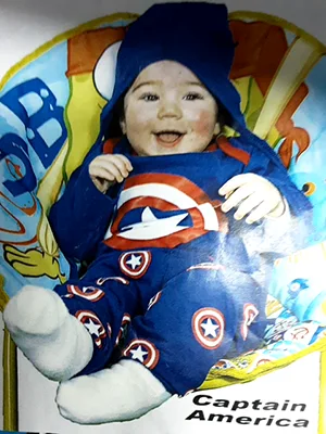 Vestito di fantasia «Captain America Baby Costume» (Ne Beans)