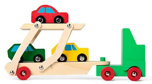 Camion in legno con auto giocattolo set «CAR TRUCK W CARS WOODEN» (Flying Tiger Copenhagen)
