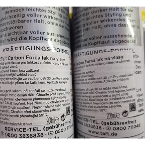 Lacca per capelli «CARBON CRAFT» — foto 3 dell'alert SR/02890/25