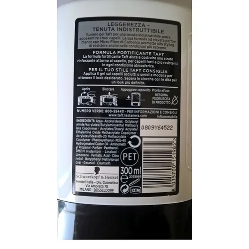 Gel per capelli «Carbon force power gel» — foto 2 dell'alert SR/00829/25