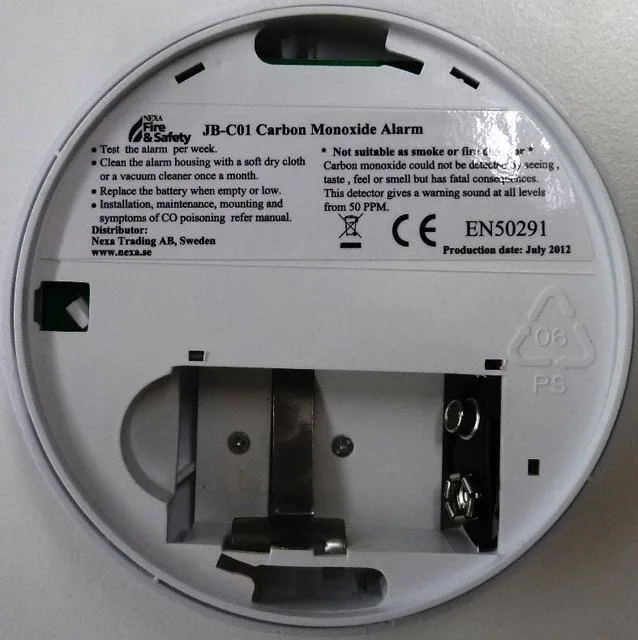 Rilevatore di monossido di carbonio «Carbon monoxide alarm» — foto 2 dell'alert A12/0959/14