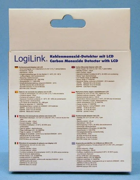 Rivelatore di monossido di carbonio «Carbon Monoxide Detector with LCD» — foto 2 dell'alert A11/0117/16