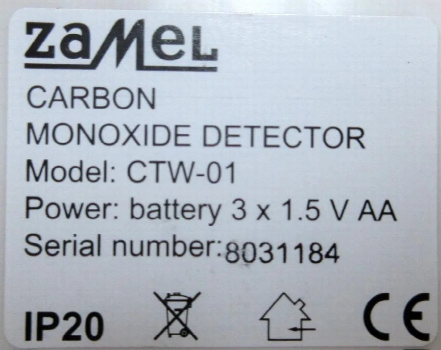 Rilevatore di monossido di carbonio «Carbon monoxide detector» — foto 3 dell'alert A12/00023/19