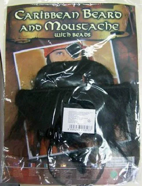Accessorio abito fantasia «Caribbean Beard and Moustache» — foto 1 dell'alert A12/1518/14