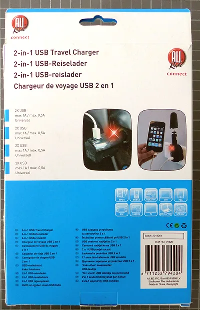 Caricabatterie USB — foto 1 dell'alert A11/00019/23