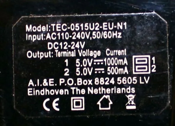 Caricabatterie USB — foto 4 dell'alert A11/00019/23