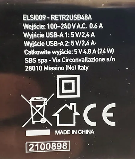 Caricabatterie USB — foto 4 dell'alert A12/01815/23