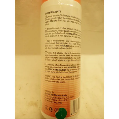 Olio per il corpo alleggerito «Caro Light natural Whitening Oil with Aloe Vera» — foto 2 dell'alert SR/01643/26