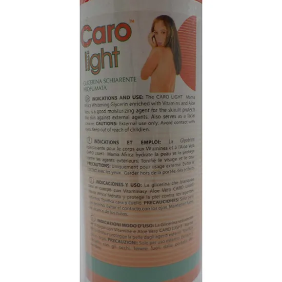 Lozione schiarente per la pelle «Caro light Whitening Perfumed Glycerin» — foto 5 dell'alert SR/01450/26