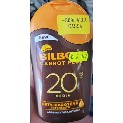 Protezione solare «Carrot Plus Latte solare protezione 20 media» — foto 4 dell'alert A12/02347/24