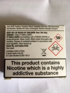 Cartucce liquide contenenti nicotina «Cart Co» — foto 2 dell'alert A12/01321/20