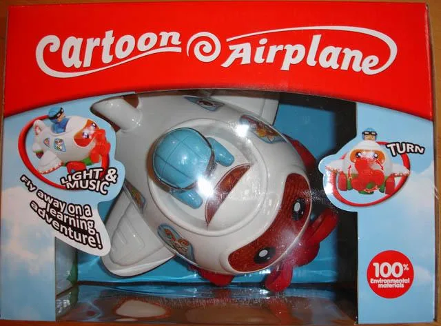 Giocattolo a batteria — aereo «Cartoon Airplane - Aviator» — foto 3 dell'alert A12/1836/14